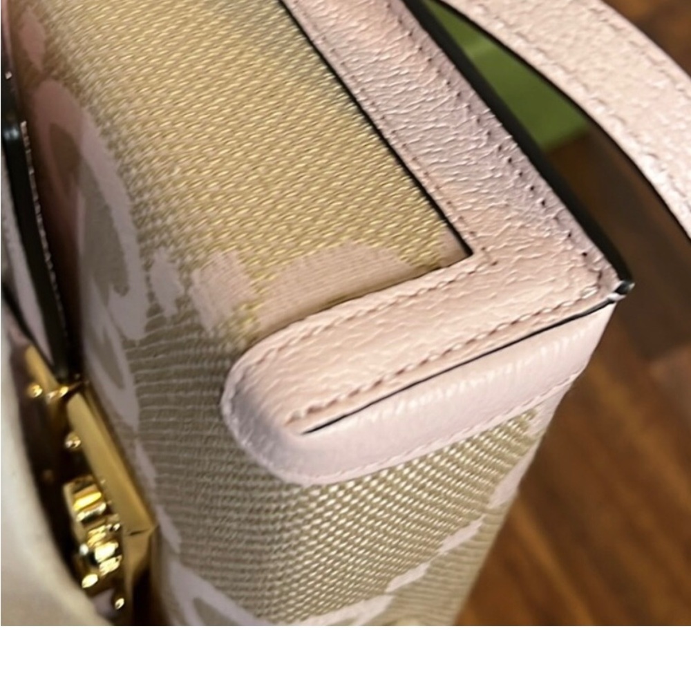 Gucci Pink and Tan Padlock Jumbo GG Mini Bag - Picture 5 of 7